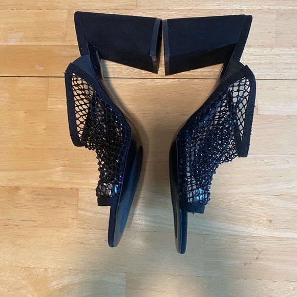 New Charles by Charles David Runaway Rhinestone Mesh Mule Slide Sandals 11 M - Picture 4 of 7